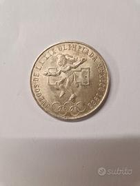 Moneta argento Olimpiadi 1968 Messico.
