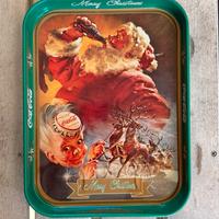 Raro Vassoio Coca-Cola Babbo Natale da Collezione