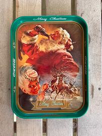 Raro Vassoio Coca-Cola Babbo Natale da Collezione