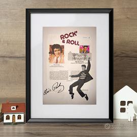 Elvis Presley Quadro con sovrastampa su Busta - A3