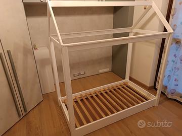 Lettino stile Montessori in legno artigianale