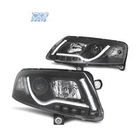 FARI PER AUDI A6 4F 04-08 TUBE LIGHT FONDO NERO