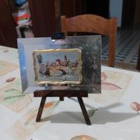 Quadro con ponte e case colorate 