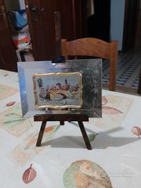 Quadro con ponte e case colorate 