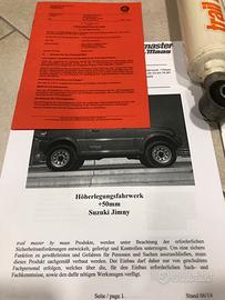 Per Jimny kit ammortizzatori  omologati TÜV + 5