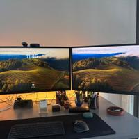 Coppia di monitor LG 27” ultraHD 4K IPS + braccia