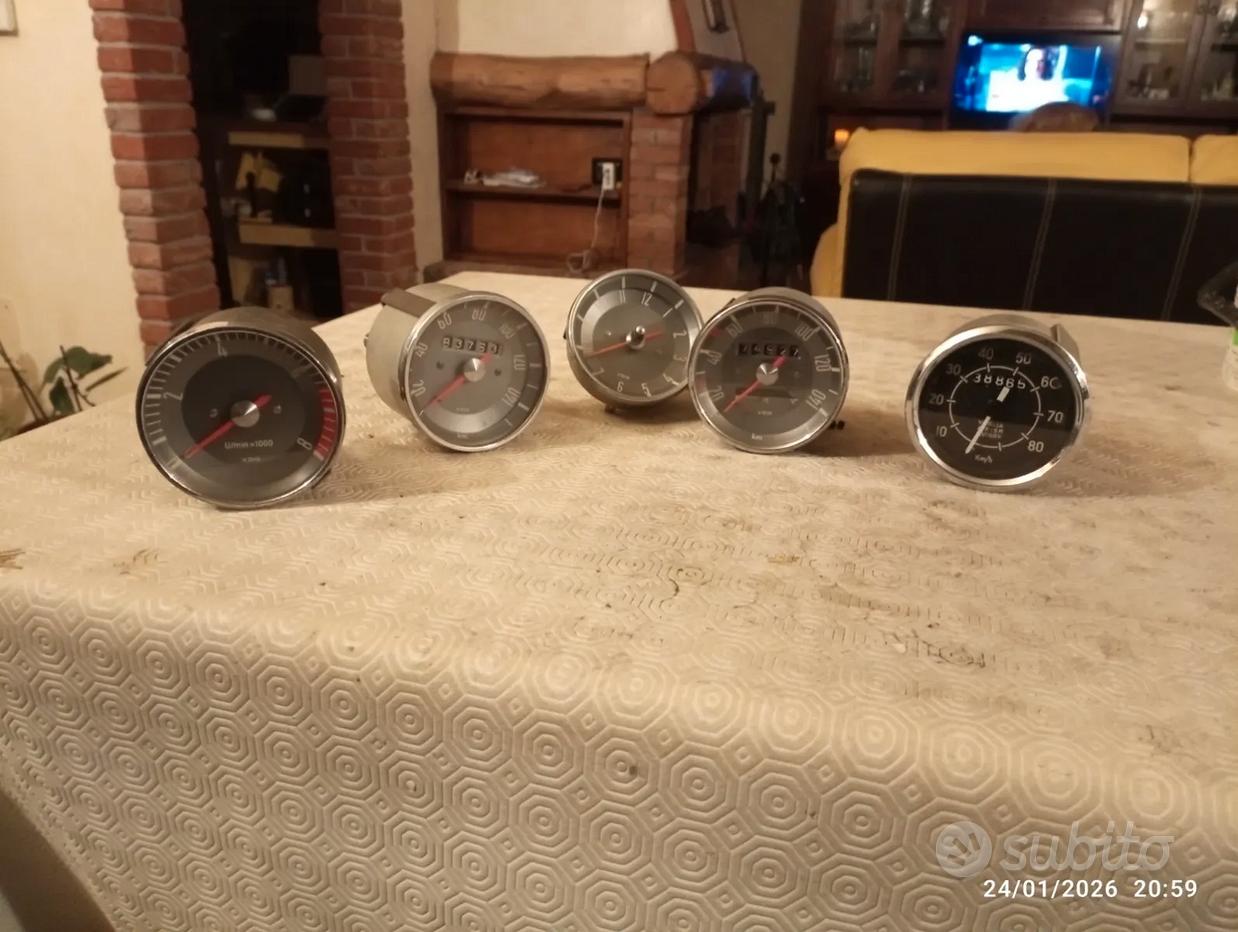 Horloge De Tableau De Bord Pour Auto D'époque Fiat Metron - Mécanisme 8 Jours - Italie - Révisée