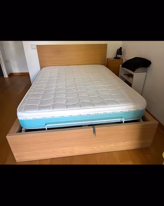 Letto Ikea Malm 140x200 con materasso Eminflex