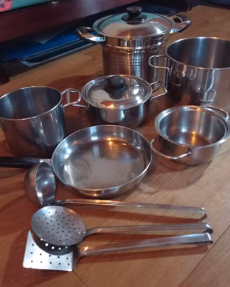 Set pentole di acciaio inox