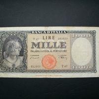 BANCONOTA da 1000 lire ITALIA TESTINA 1947 RARA