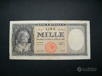BANCONOTA da 1000 lire ITALIA TESTINA 1947 RARA
