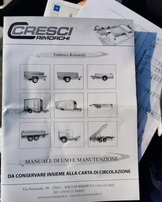 Carrello/Rimorchio portamoto Cresci PT6C