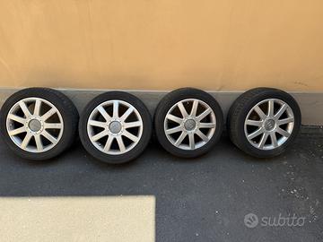 DOPPIO SET GOMME+CERCHI ORIGINALI AUDI