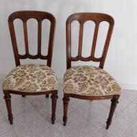 Sedie basse poltroncine fine '800