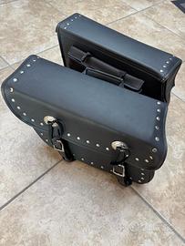 Borse per moto Custom Marroni o Nere