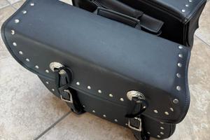 Borse per moto Custom Marroni o Nere