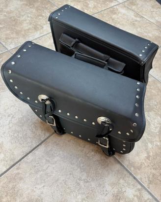 Borse per moto Custom Marroni o Nere