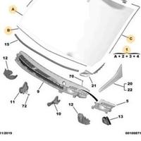 PARABREZZA CON GUARNIZIONI PEUGEOT 108 CITROEN C1