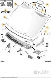 PARABREZZA CON GUARNIZIONI PEUGEOT 108 CITROEN C1