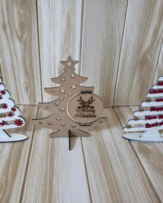 Stock 3 Alberi di Natale in legno 