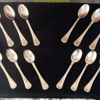 Servizio 12 cucchiaini da caffè in argento 800