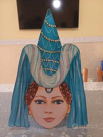 Maschere Carta Carnevale Vintage Anni 60/70 