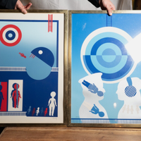 Coppia serigrafie Antonio Fomez firmate 1937 50x70