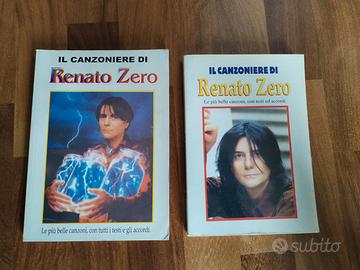 RENATO ZERO - 2 Libri  Canzoniere  testi e accordi