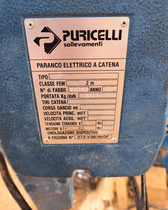 paranco elettrico 