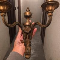 Coppia applique in bronzo