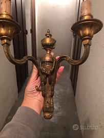 Coppia applique in bronzo