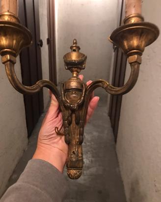 Coppia applique in bronzo