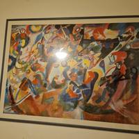 Grande quadro astratto moderno stampa artistica