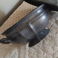 Vaso con coperchio  e manici in puro peltro