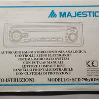 Libretto manuale istruzioni Majestic SCD79byRDS/FM