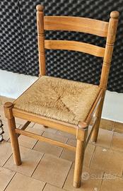 Sedia con seduta in paglia