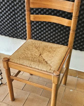 Sedia con seduta in paglia