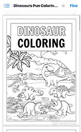 Libro digitale dei dinosauri da colorare
