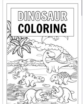 Libro digitale dei dinosauri da colorare
