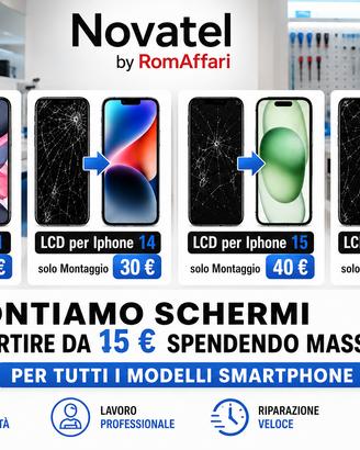 Schermi Apple iPhone HQ + Montaggio Rapido