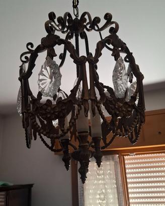 LAMPADARIO CON GOGGIE IN VETRO