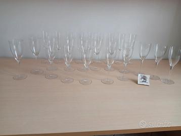 Servizio bicchieri cristallo La Seine acqua flut