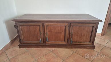 Mobile soggiorno porta TV legno massello