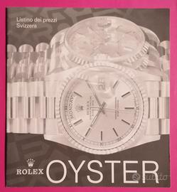 Rolex Catalogo Listino dei Prezzi del'3/6/1992