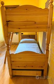 Letto a castello in legno