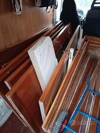 Porte interne con vetro in legno