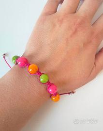 Bracciale donna con pietra giada colorata