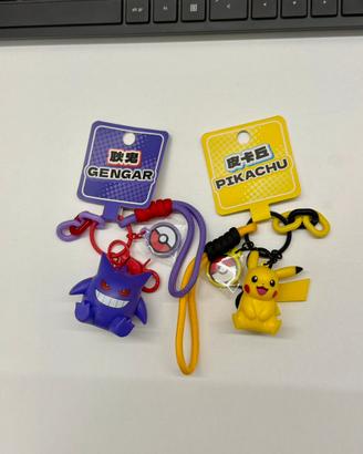 Portachiavi Pokemon Gengar & Pikachu Originali