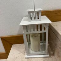 Ikea BORRBY Lanterna interno/esterno bianco 28cm