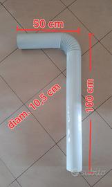 Tubo di scarico fumi scaldabagno diam. 10,5 cm